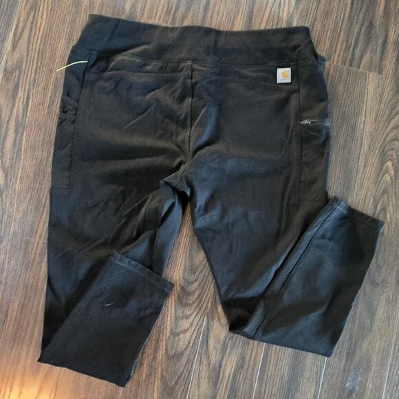 CARHARTT Women's Black Pull-On Cotton/Spandex/Nylon Straight Leg Pants SIZE XL - Picture 1 of 9